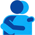 Placeholder persons hugging each other