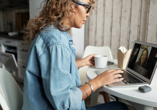 A therapist taking the online session